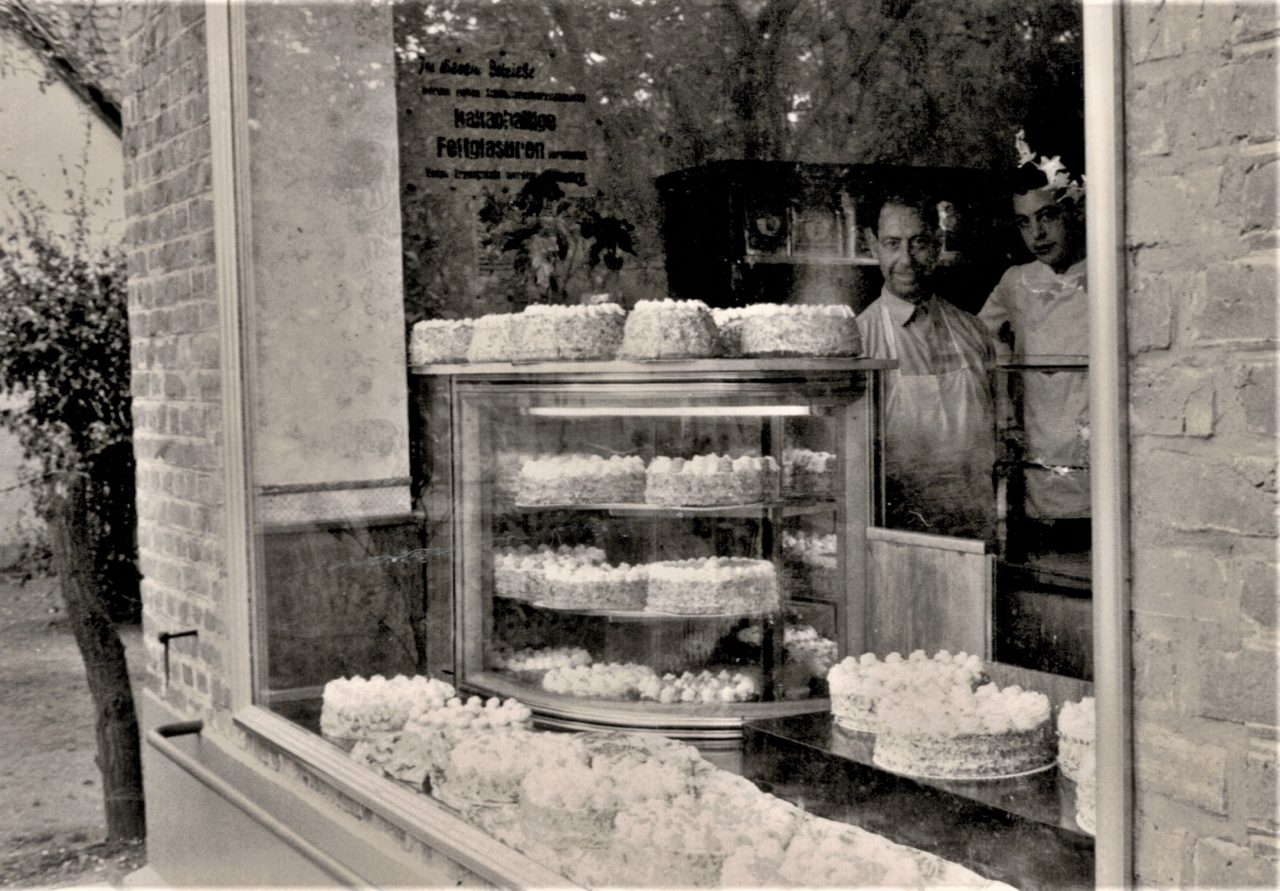Historisches Rickelrath Auslage alte Bäckerei