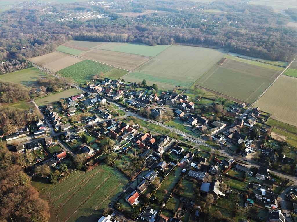 Luftaufnahme Angerdorf Rickelrath